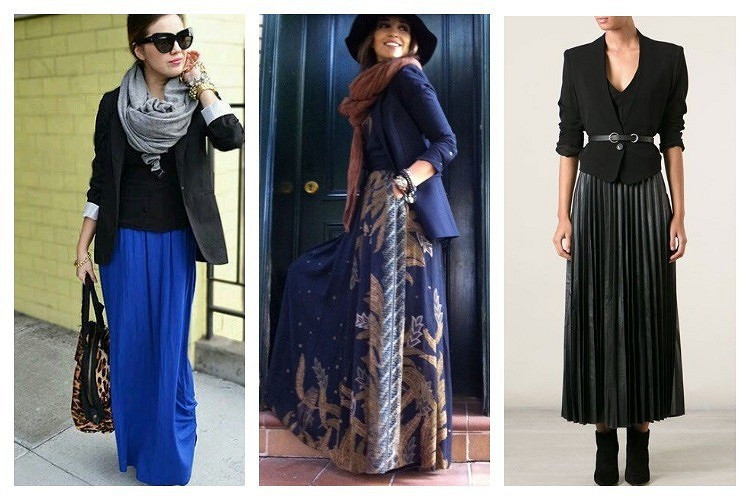 С чем носить длинную юбку зимой: 7 универсальных вариантов
