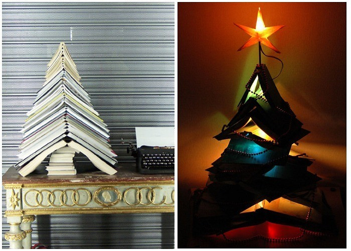 Декоративная елка из бумаги и картона на Новый год своими руками