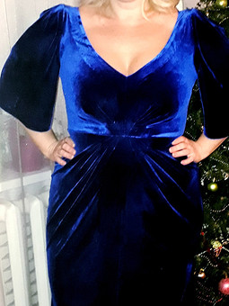 Работа с названием Синее новогоднее платье