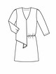 Платье с V-образным вырезом №9 — выкройка из Burda. Академия шитья 1/2015