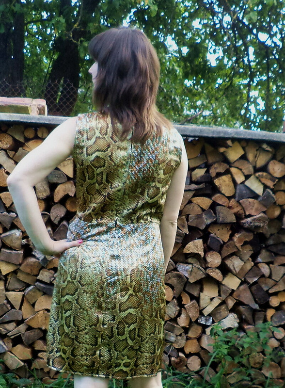 Шелковое платье - вязанный питон от dyatlovchanka