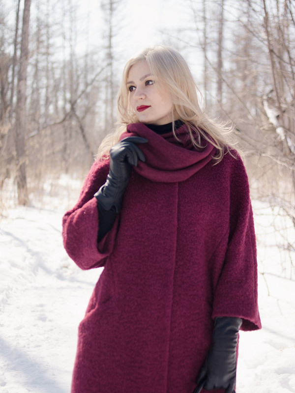 Пальто цвета Марсала от nastya_model