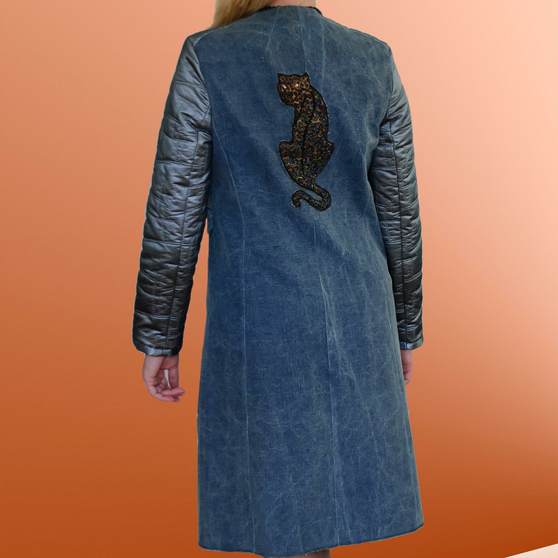 Джинсовое пальто с леопардом от vasilievae