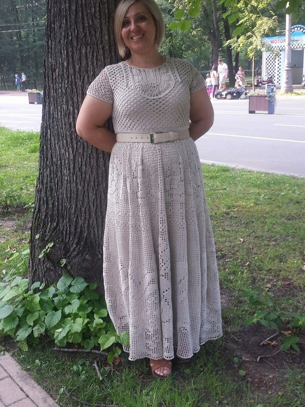 Платье на лето пряжа ''Ленок-2'' от OksanaMedvedeva