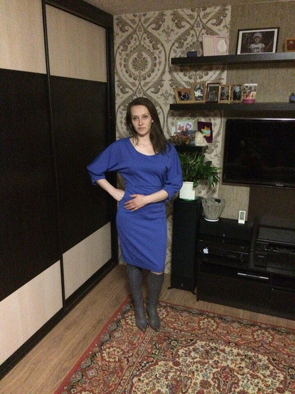 Трикотажное ярко-синее платье от ChernykhOlga