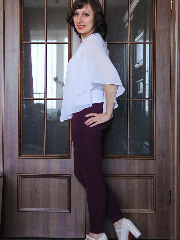 Белая блузка. Burda. Мода для полных 1/2018 от VIJana