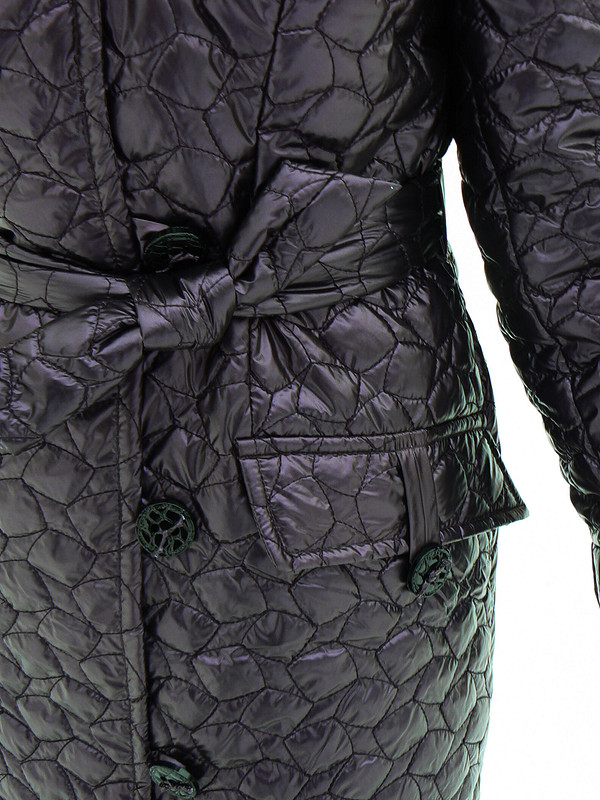 Пальто стеганое фиолетовое от Solnse