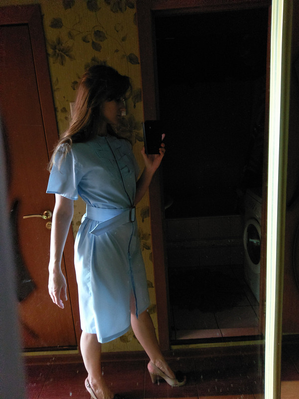 Голубое платье-рубашка от angelic-shine