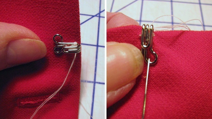 Как пришивать крючки для одежды