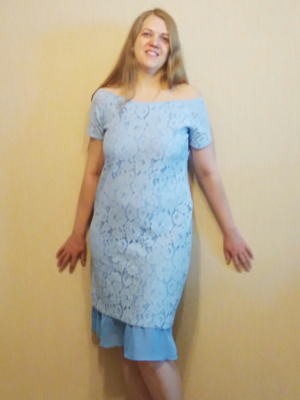 Платье из голубого кружева от Olesya Nazarova