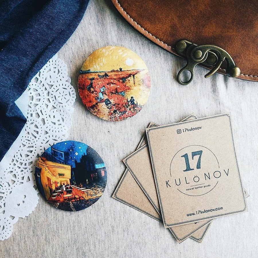 Кожаные расписные броши от тандема дизайнера и художника: instagram недели