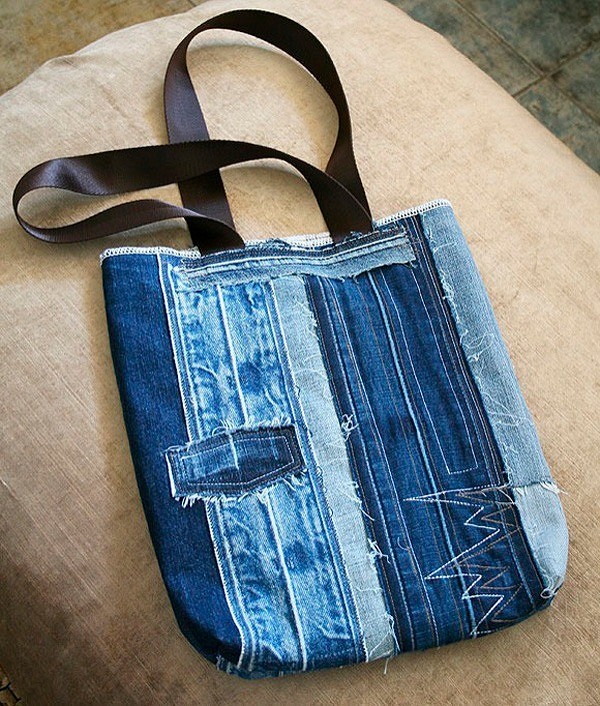 Стильная сумка из старых джинсов