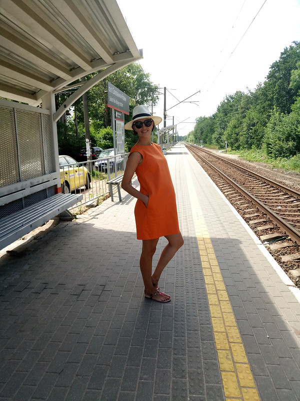 Оранжевое платье хлопок от AnFlame