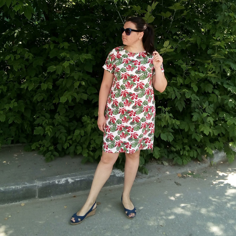 Льняное платье прямого силуэта от kop988