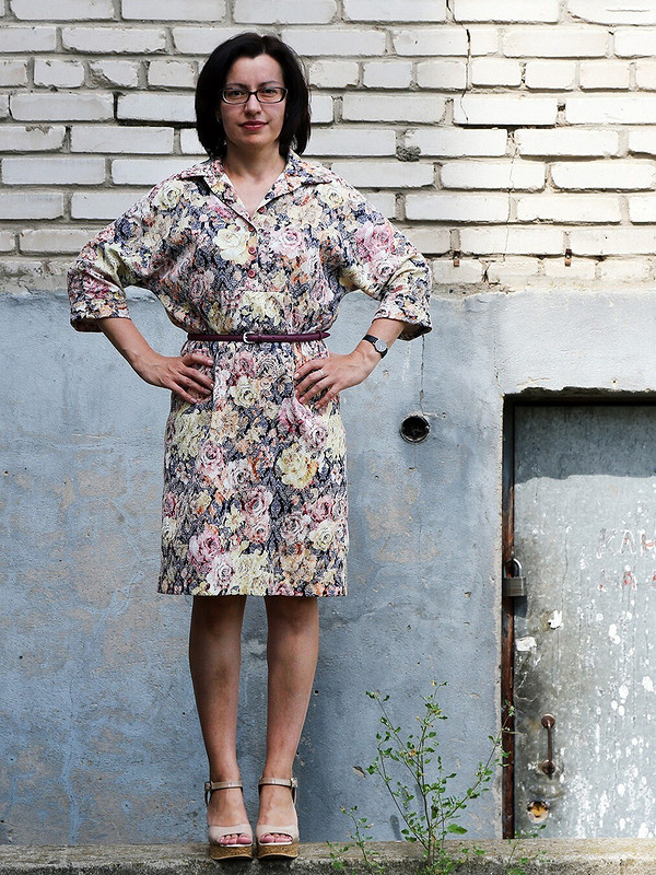 платье-рубашка из жаккарда от Marina Mishchenko