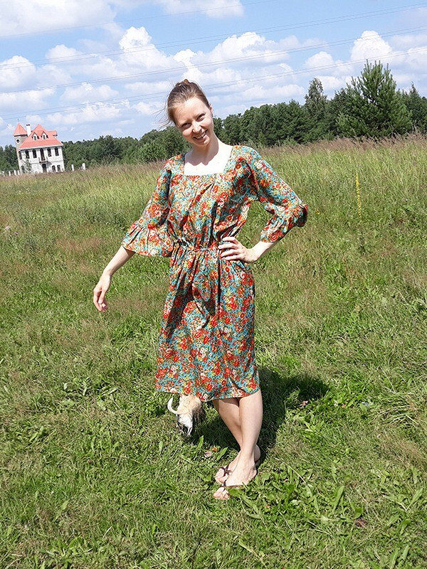 Шёлковое летнее платье. Натур продукт))) от JulieIva