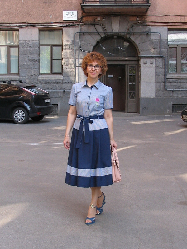 Платье комбинированное от Людмила Лебедева