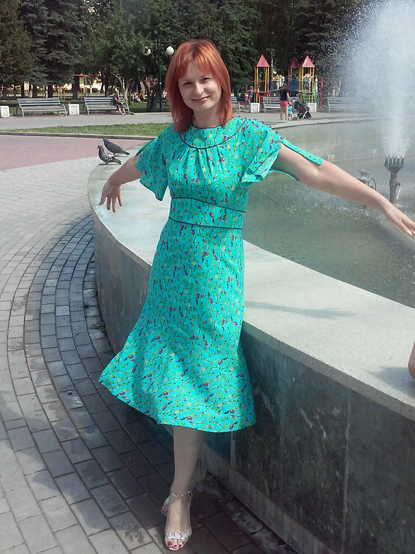 Попугайное платье от Ольга Толстова
