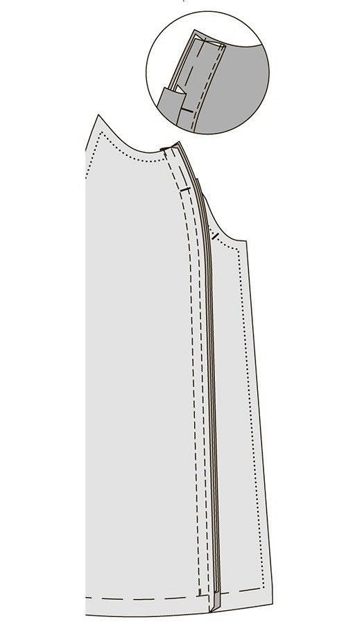 Обработка рукава с кулиской в изделии из трикотажа