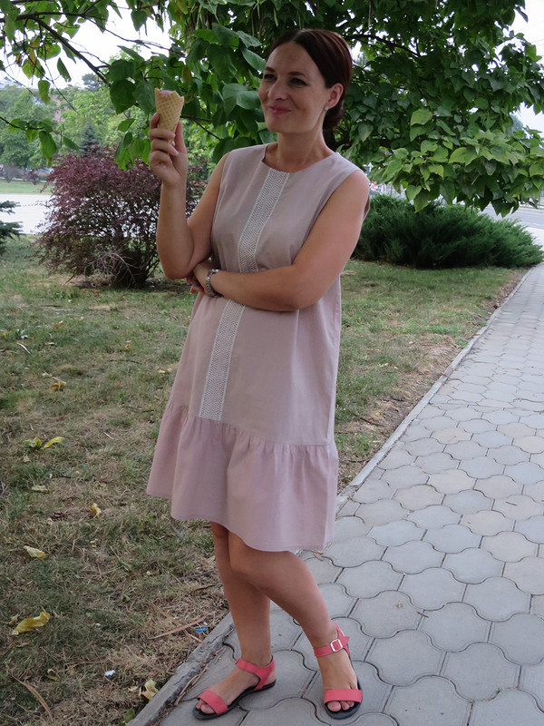 Платье с декоративной тесьмой от Татьяна Яковенко