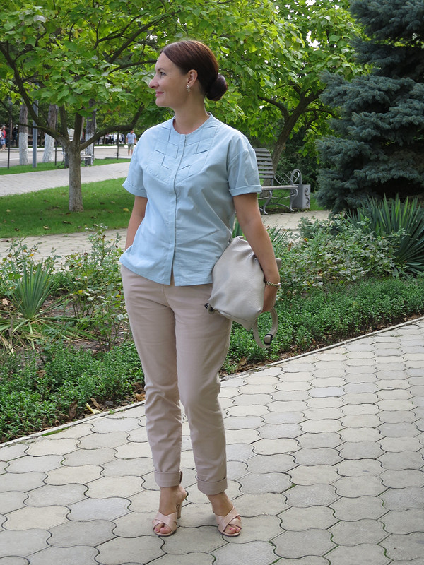Блуза с плетеным пластроном от Татьяна Яковенко