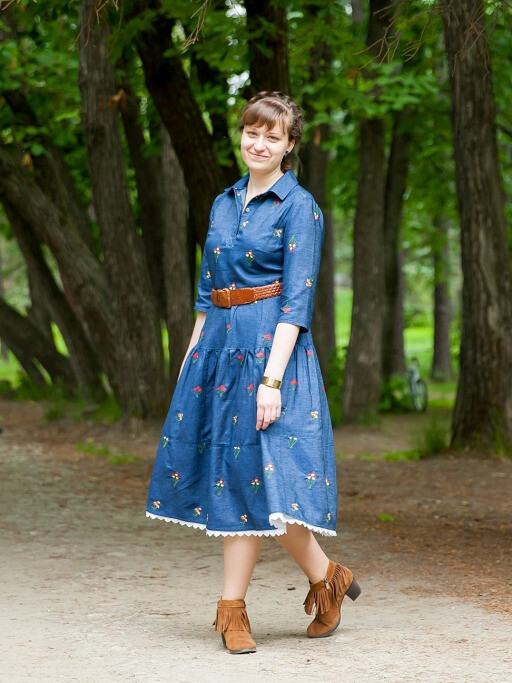 Джинсовое платье от ШвеяАнна