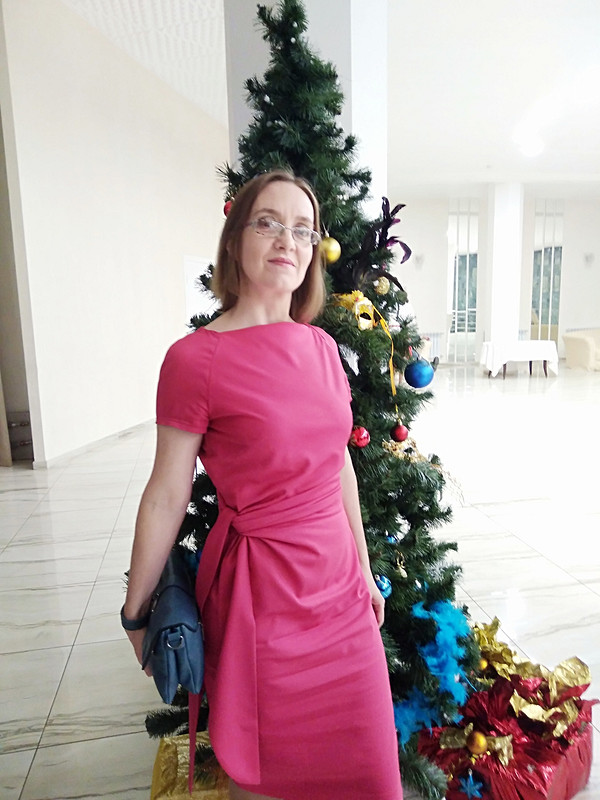 Платье брусничного цвета от Natalya_Sergeevna
