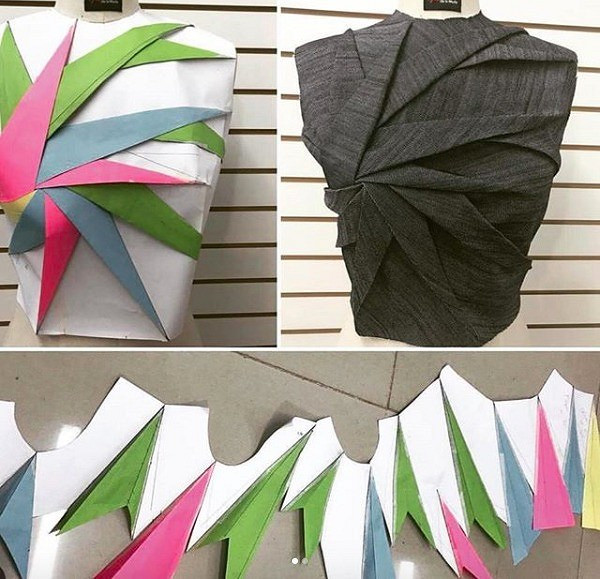 Поделки: оригами платье из бумаги