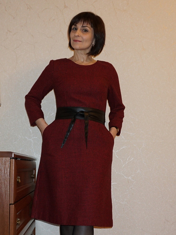 Зимнее красное платье от Ольга Дмитриева
