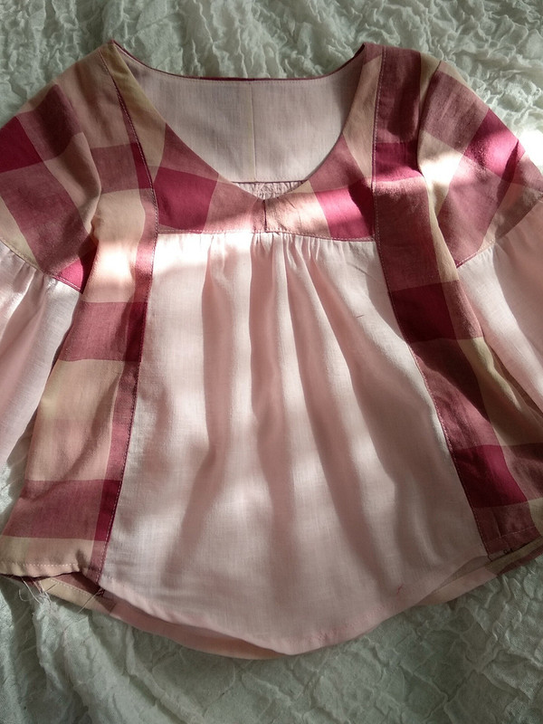 Блузка из двух рубашек, дополненная шнуровкой от milaXa_Sew