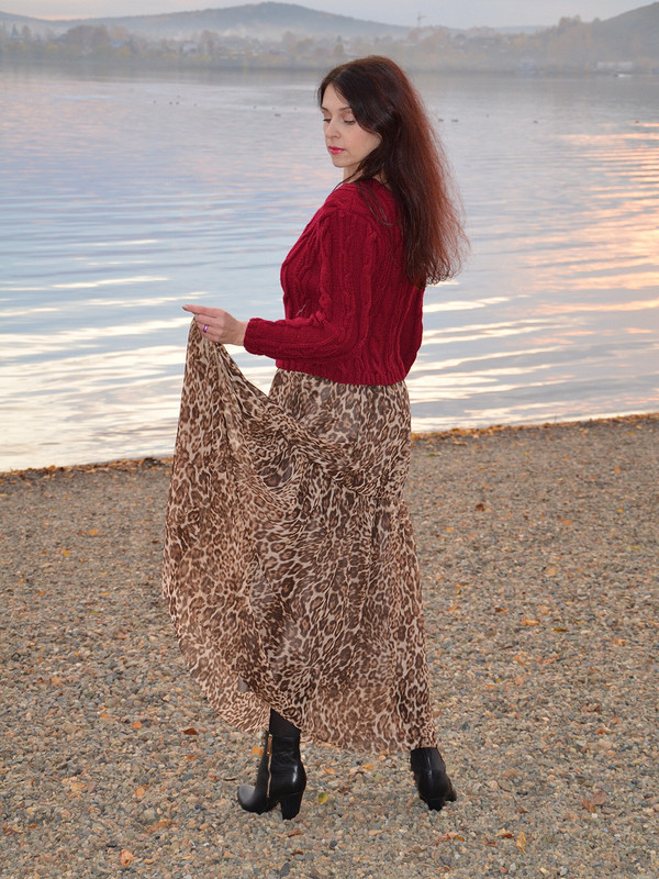 Леопардовая макси-юбка от Анастасия Золотая