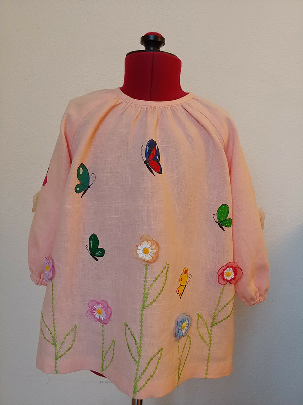 Льняное платье с сумочкой от 1985