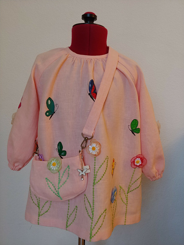 Льняное платье с сумочкой от 1985