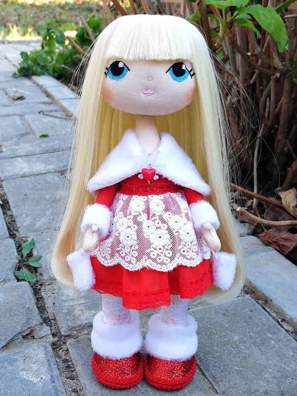Текстильная кукла-снегурочка от @roxydolls