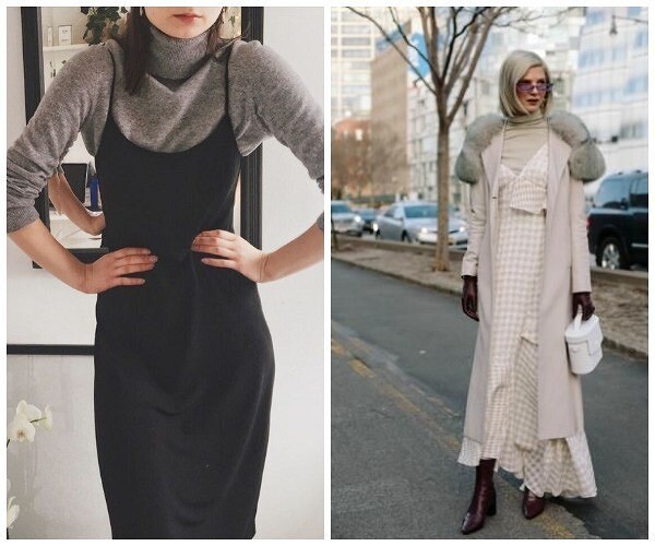 Как носить лёгкое платье зимой: 6 вариантов