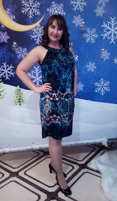 Новогоднее платье из шелка от abeauty
