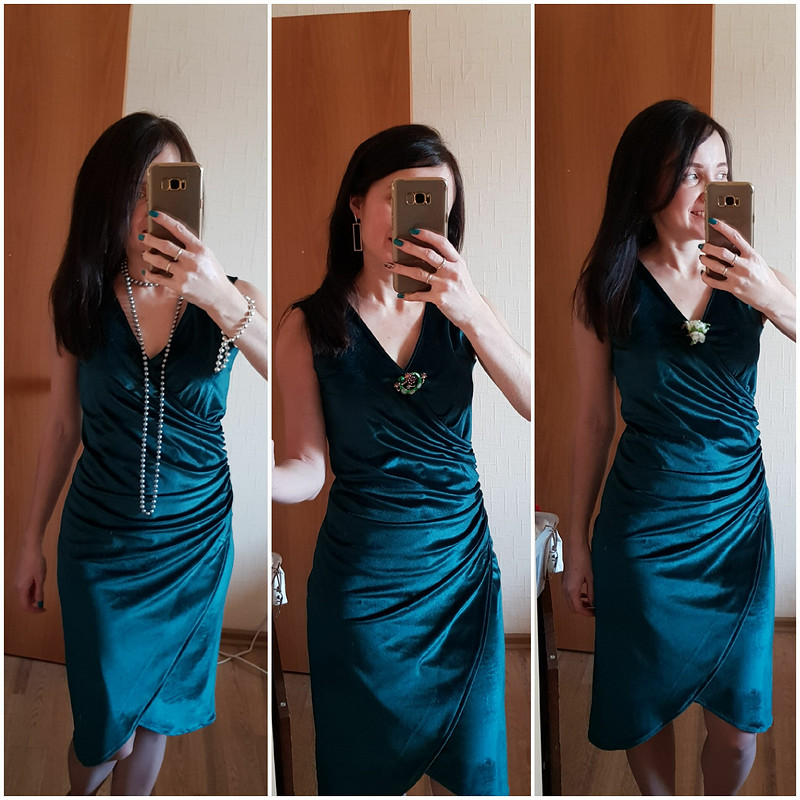Праздничное платье из стрейч-бархата (п/э 100%) от bIpko