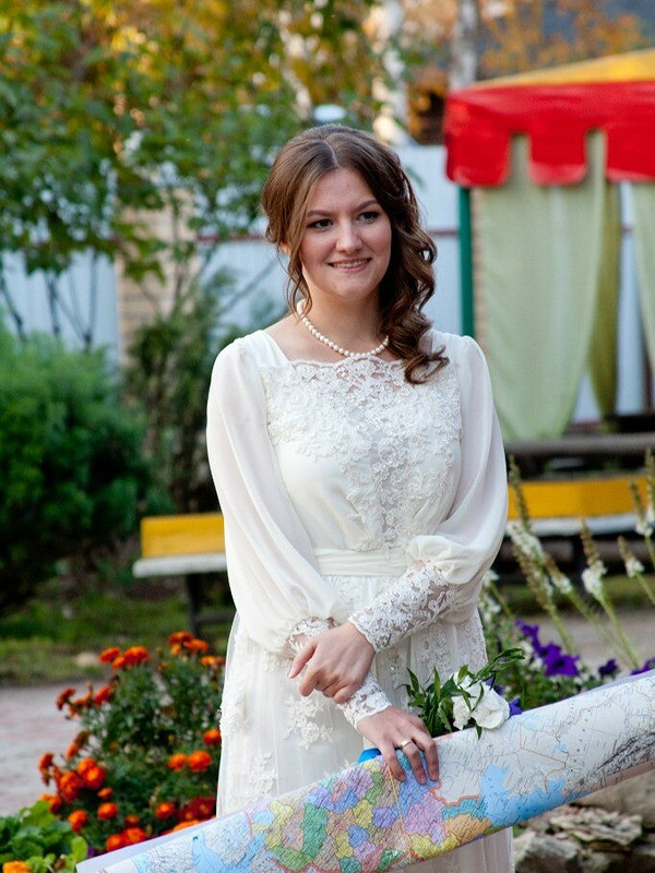 Метод тыка при пошиве свадебного платья от Valentia