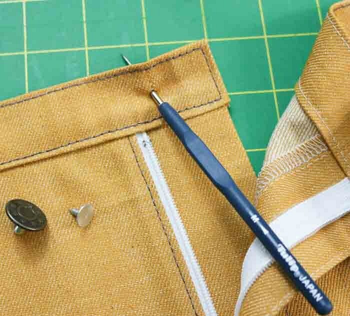 Как установить фурнитуру на джинсы: мастер-класс