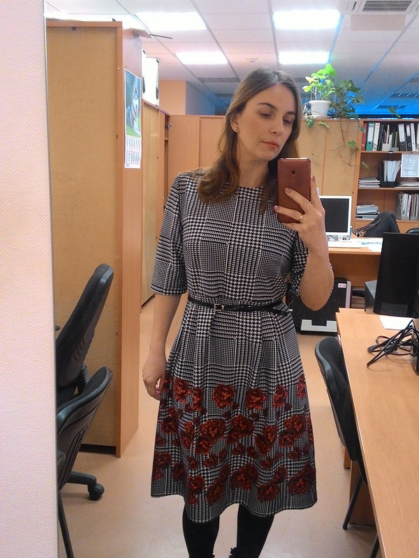 Платье с отрезной юбкой Burda 8/2015 №123 от Olga Andrianova