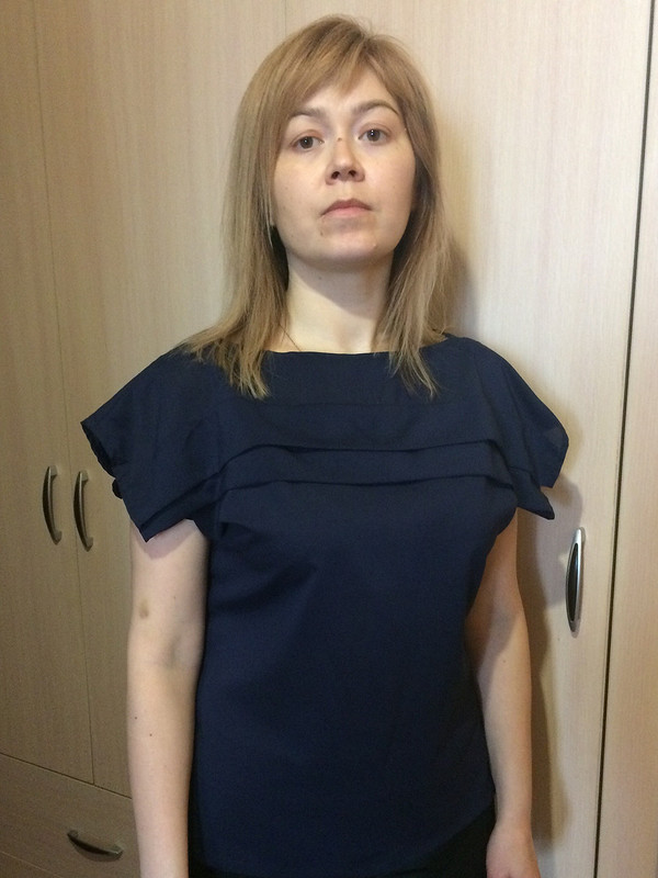 шелковая блузка с поперечными складками от Екатерина Шафранова
