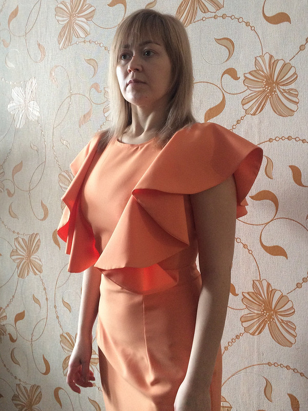 платье с рукавами воланами от Екатерина Шафранова