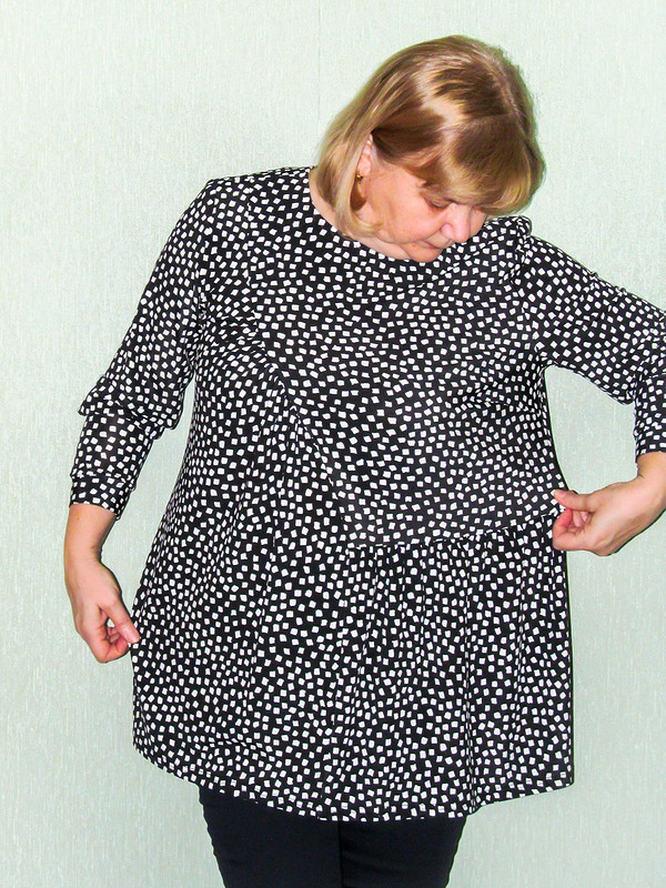 Квадратный «горошек» для мартовской блузы от Елена  arvovna