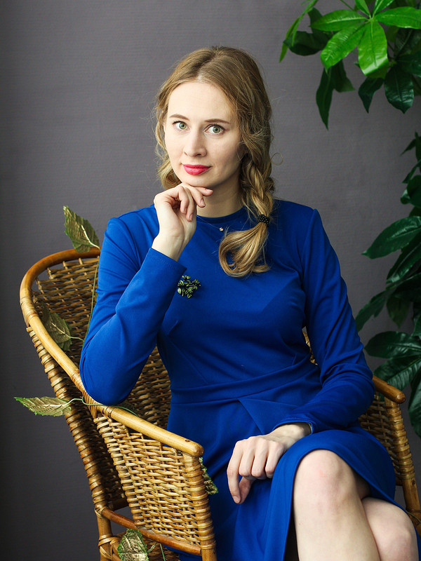 Универсальное синее платье от Анастасия Максимова