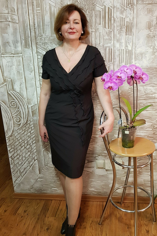 Черное платье с воланами от cerruti99