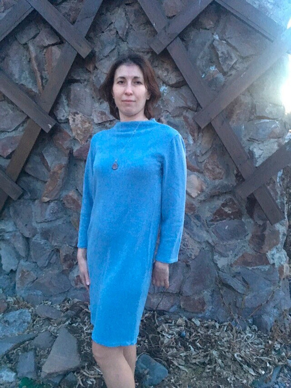 Синее теплое платье.... от PVSvetlana