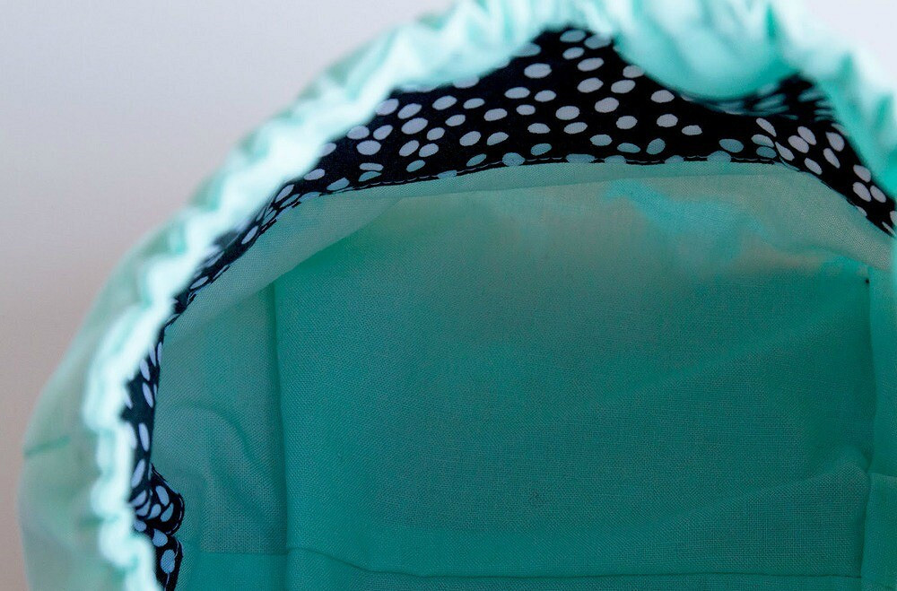 Сумочка-мешок с подкладкой для рукоделия: мастер-класс