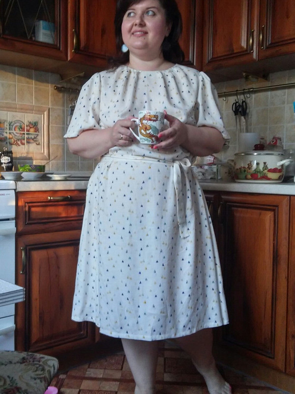 Светлое домашнее платье от nadya-kuzn