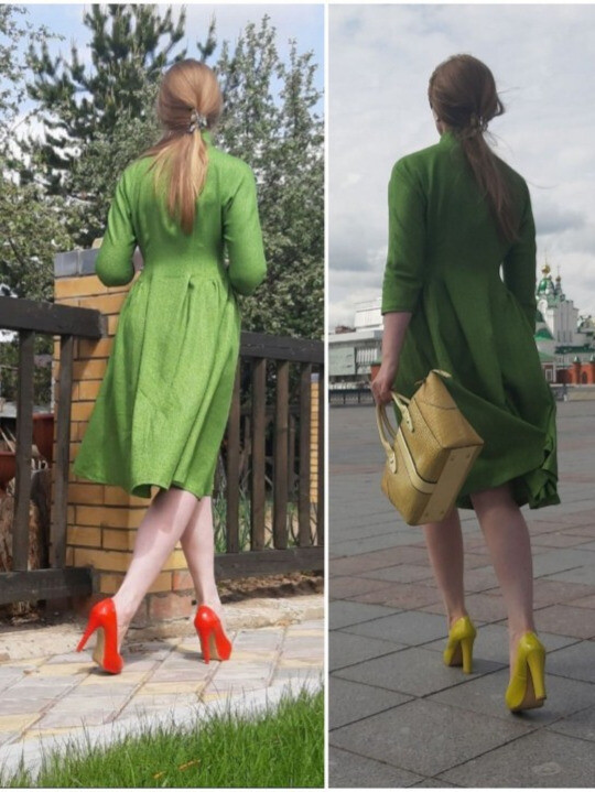 Очень зелёный пост про ретро-платье от Светлана Полушина