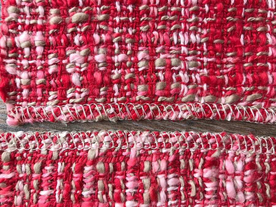 Обработка сыпучих тканей на оверлоке